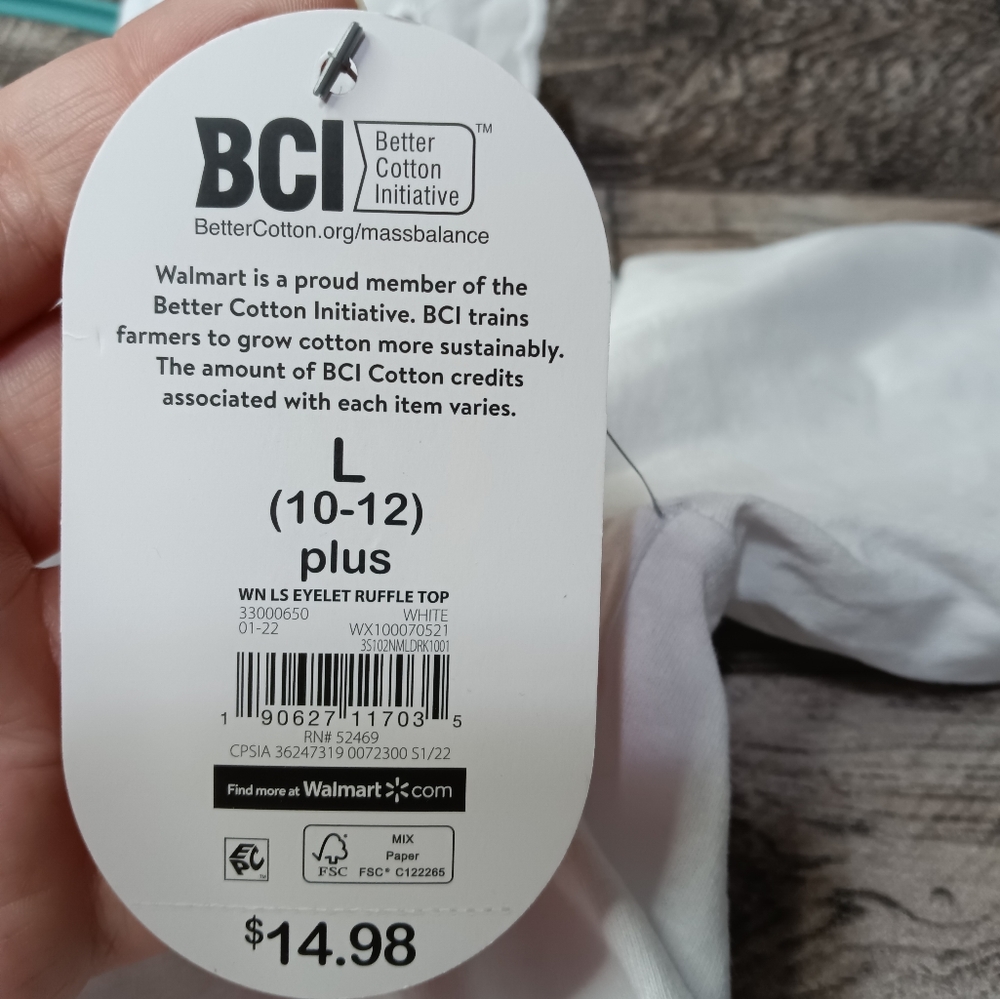Brand New Girls' White Wonder Nation Shirt (Size 10/12) - NWT - Picture 6 of 8